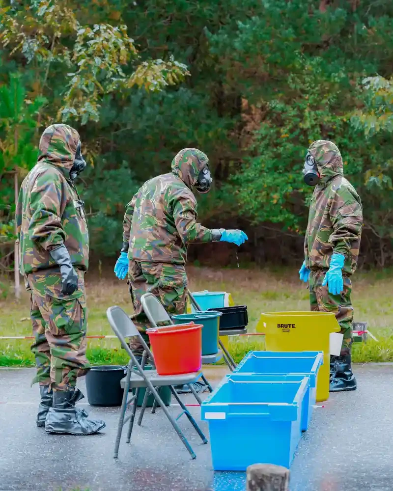 CBRN World researchers in a controlled laboratory environment.